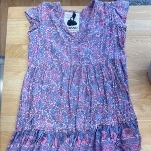 Floral Pink and Purple Kids Dress size 6